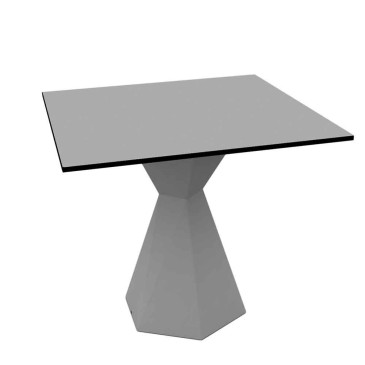 Vondom Vertex quadratischer Tisch aus Polyethylen, entworfen von Karim Rashid