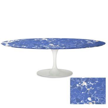 Réédition de la table ovale Tulip avec plateau en quartz | kasa-store