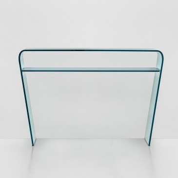 Tonin Casa Altamura fixed console in glass and wood | kasa-store