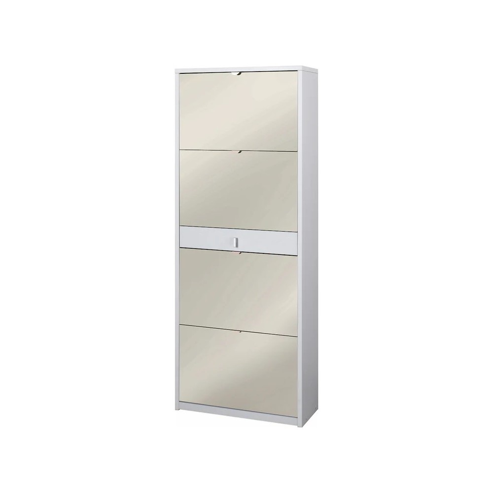 Shoe rack with four doors and mirror by Sarmog | kasa-store