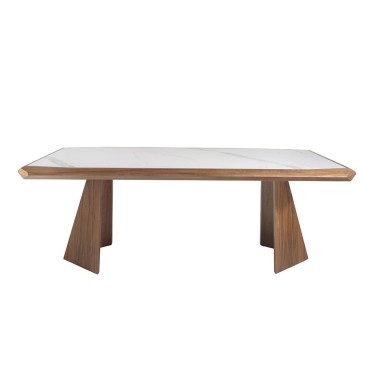 Angel Cerdà table rectangulaire en bois massif | kasa-store