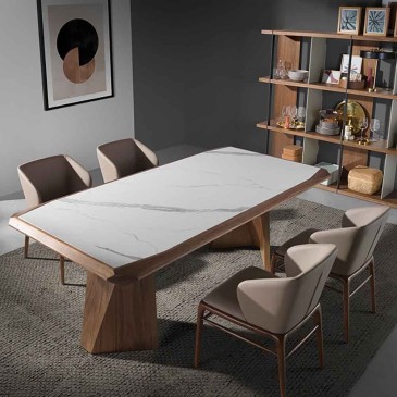 Angel Cerdà rektangulärt bord i massivt trä | kasa-store