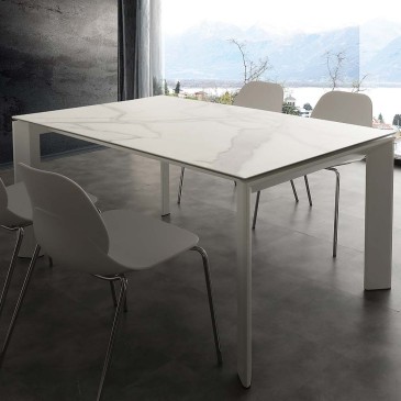 la seggiola ceramique tavolo allungabile marmo bianco