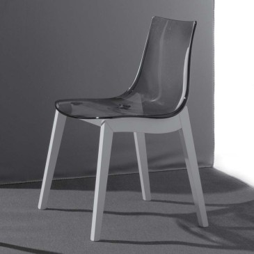 Cadeira La Seggiola Orbital de madeira com revestimento em plexiglass