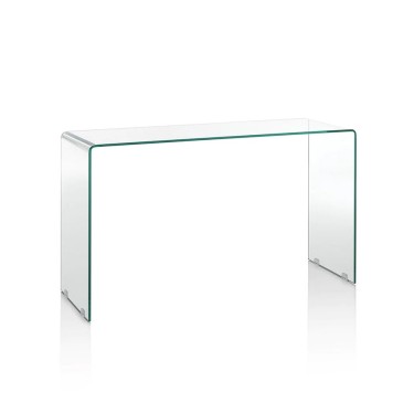 Consola de empréstimo em vidro curvo temperado | kasa-store