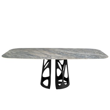 Angel Cerdà fixed table in porcelain marble | kasa-store