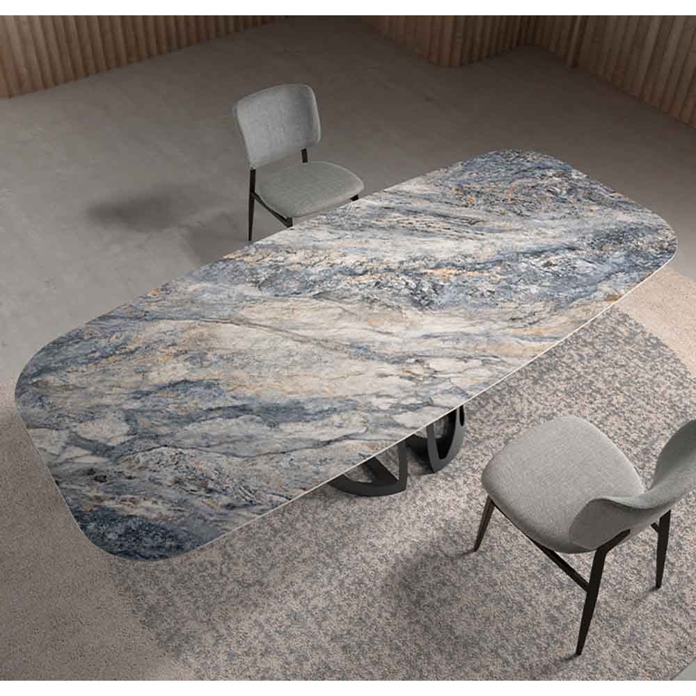 Angel Cerdà fixed table in porcelain marble | kasa-store