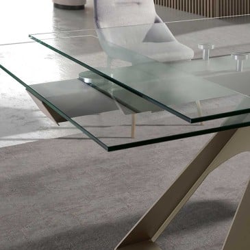Angel Cerdà uttrekkbart bord i herdet glass | kasa-store