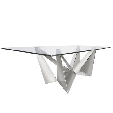 Mesa de cristal de diseño Angel Cerdà para salón o cocina | kasa-store