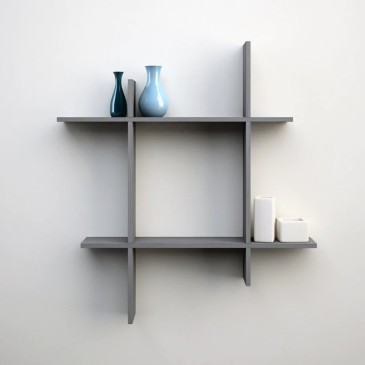 White wooden wall bookcase