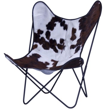 Reedición del sillón Butterfly de Bkf austral group en piel o vaca