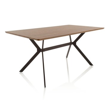 Τραπέζι Thor σταθερό με μεταλλική κατασκευή και πάνω μέρος MDF | kasa-store