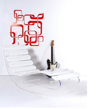 Chaise longue Seagull blanche par Iplex Design | Kasa-magasin