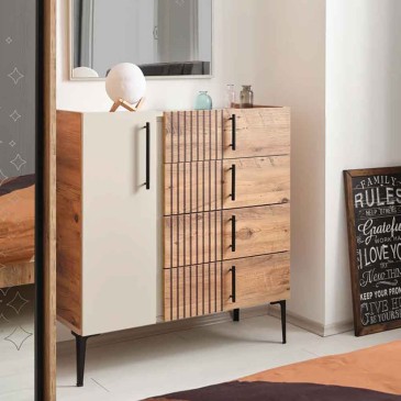 Star collection chest of drawers with 4 drawers and closed compartment