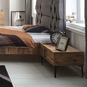 Træ sengebord med én skuffe Stjernekollektion | kasa-store
