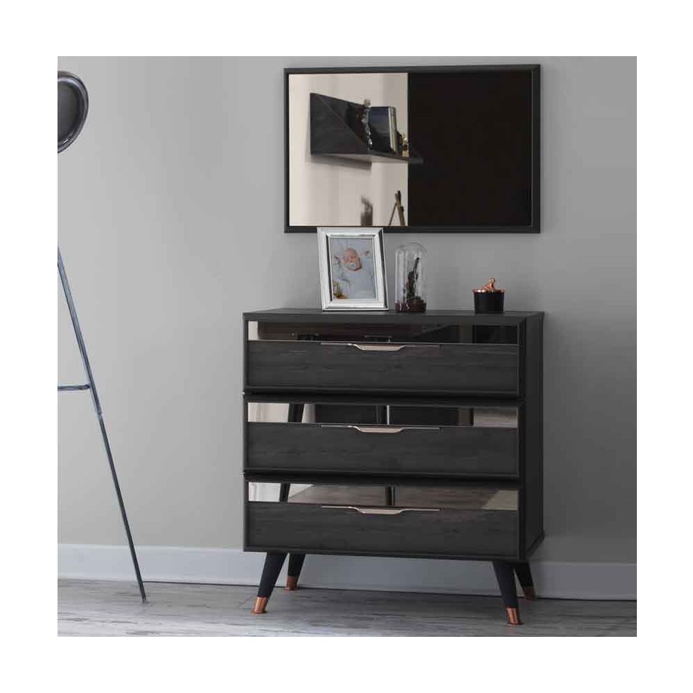 Vega collection chest of drawers with three drawers | kasa-store