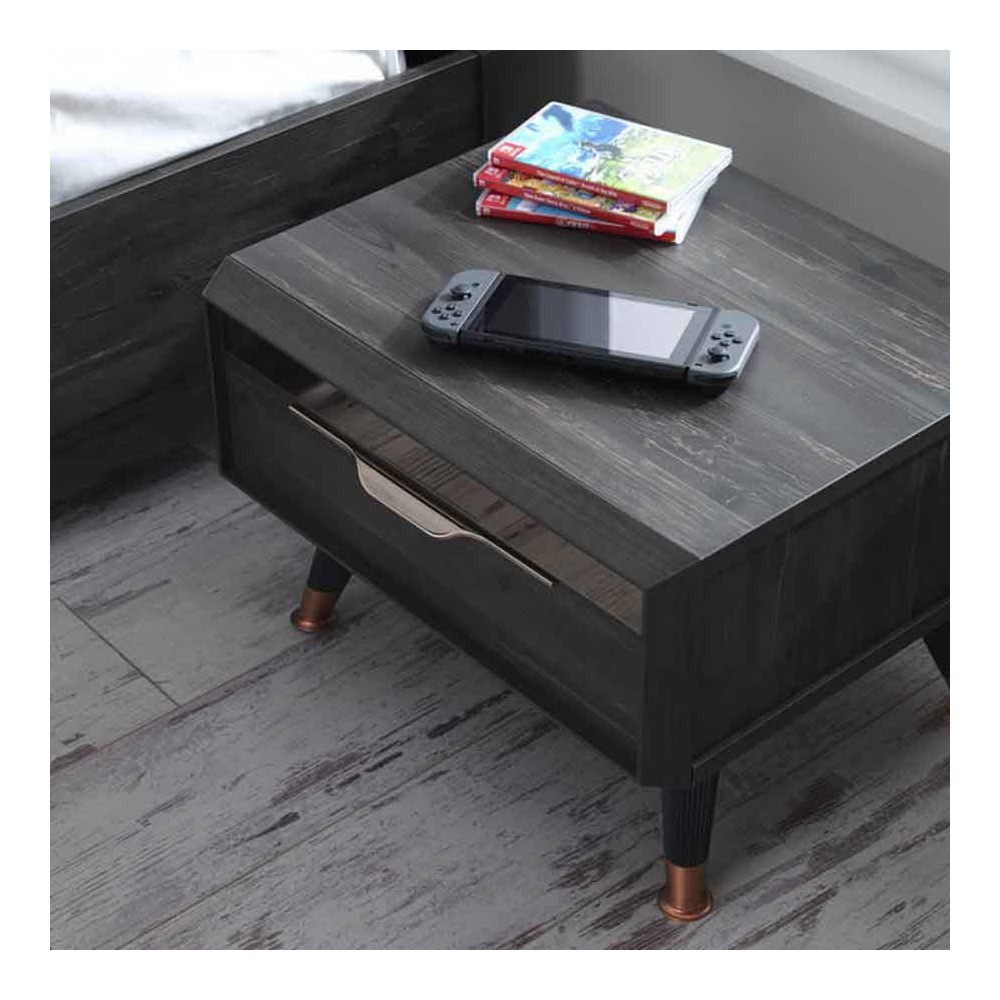 Vega collection one drawer bedside table | kasa-store