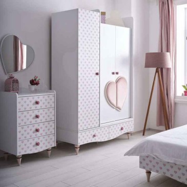 Three or four door wardrobe with drawers Love collection