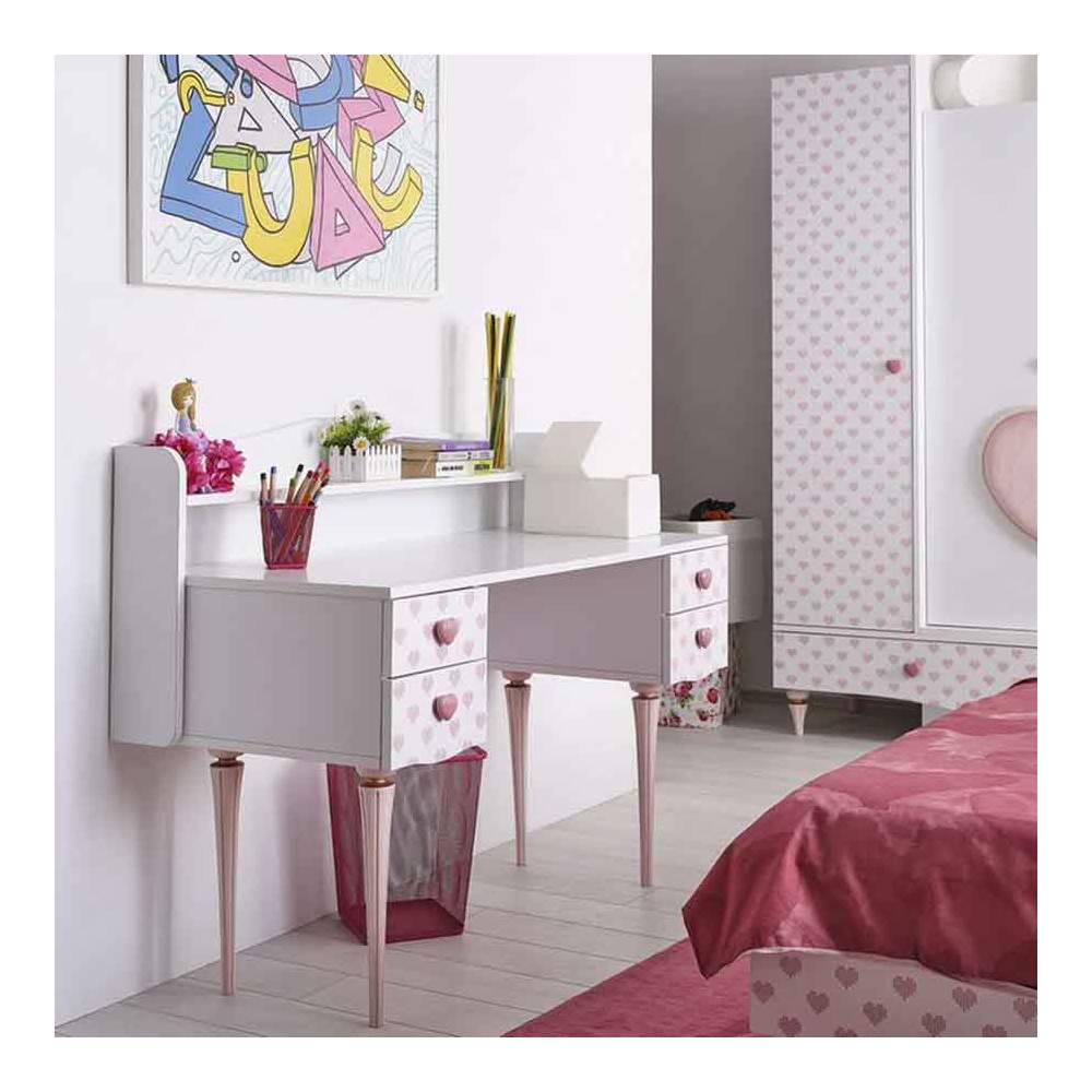 Love collection desk with four drawers | kasa-store