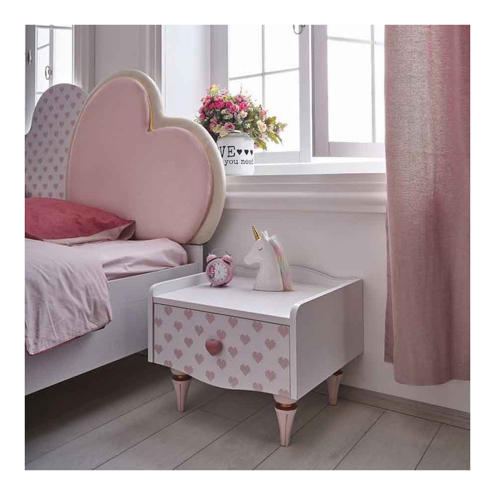 Love collection one drawer bedside table | kasa-store