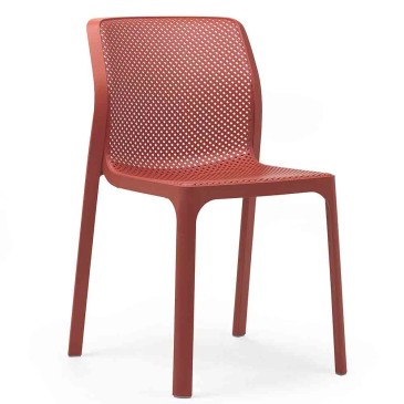 Conjunto Nardi Bit de 6 cadeiras de exterior em polipropileno em vários acabamentos