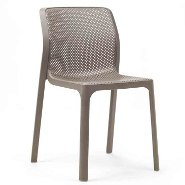 Σετ Nardi Bit με 6 καρέκλες εξωτερικού χώρου από πολυπροπυλένιο σε διάφορα φινιρίσματα