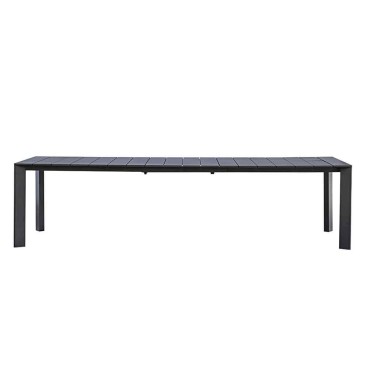 Anzio extendable garden table with aluminum structure