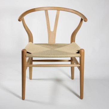 Re-edition of Wishbone Armchair by Hans J Wegner in birch wood