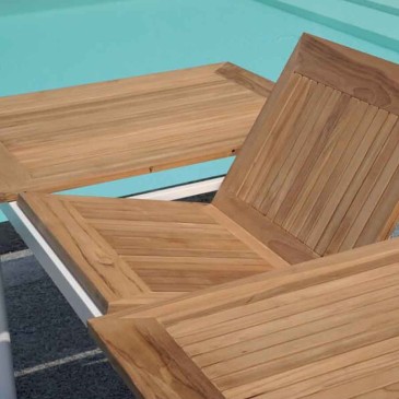 Table extensible Fuerteventura avec plateau en teck | kasa-store