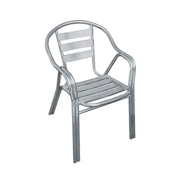 Barstol med armlener i aluminium | kasa-store