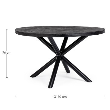 Hastings round fixed table by Bizzotto | Kasa-store