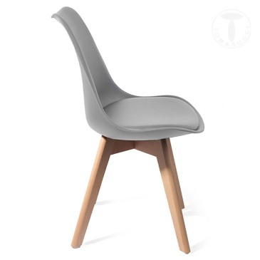 Καρέκλα οικολογικού δέρματος Tomasucci Kiki Evo Wood | kasa-store
