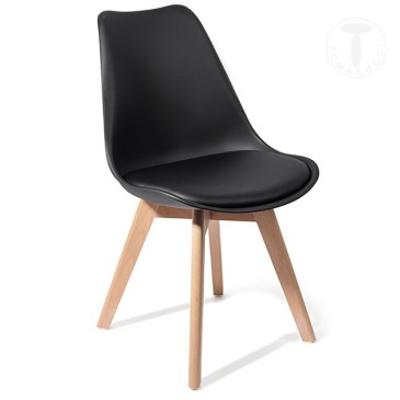 Tomasucci Kiki Evo Wood øko-læder stol | kasa-store