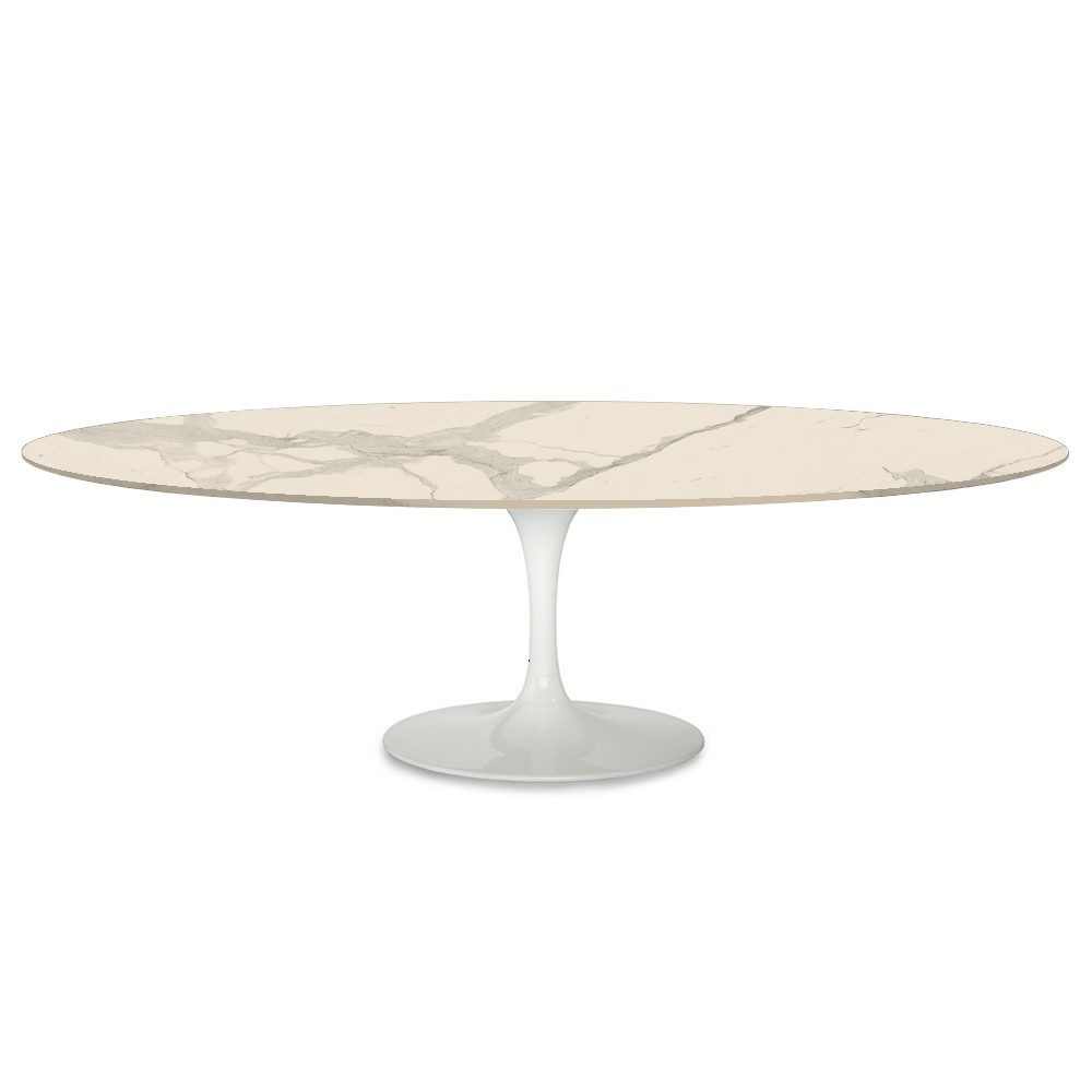Extendable round Tulip table with laminam top | kasa-store