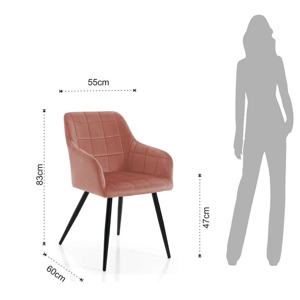 Set van 2 Denver Pink stoelen van Tomasucci | Kasa-winkel