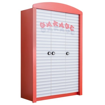 Garage model 3-door wardrobe for children's bedrooms