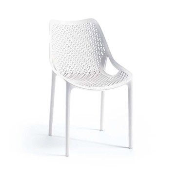 Ensemble de 4 chaises Braga en polypropylène adaptées à votre jardin