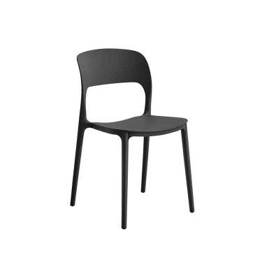 Set van 4 Elvira stoelen met polypropyleen structuur