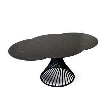 Table extensible Arizona avec mécanisme rotatif adaptée aux salons