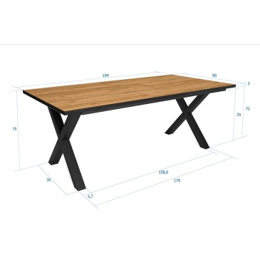 Σκανδιναβικό σχέδιο ξύλινο τραπέζι κουζίνας | kasa-store