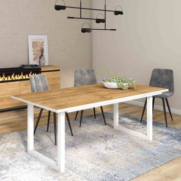 Mesa de cozinha de madeira barata e de design | kasa-store