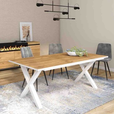 Voordelige rechthoekige tafel geschikt voor keuken of woonkamer | kasa-store