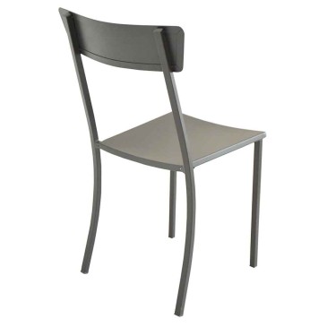 Set van 4 Canada-stoelen van geverfd metaal