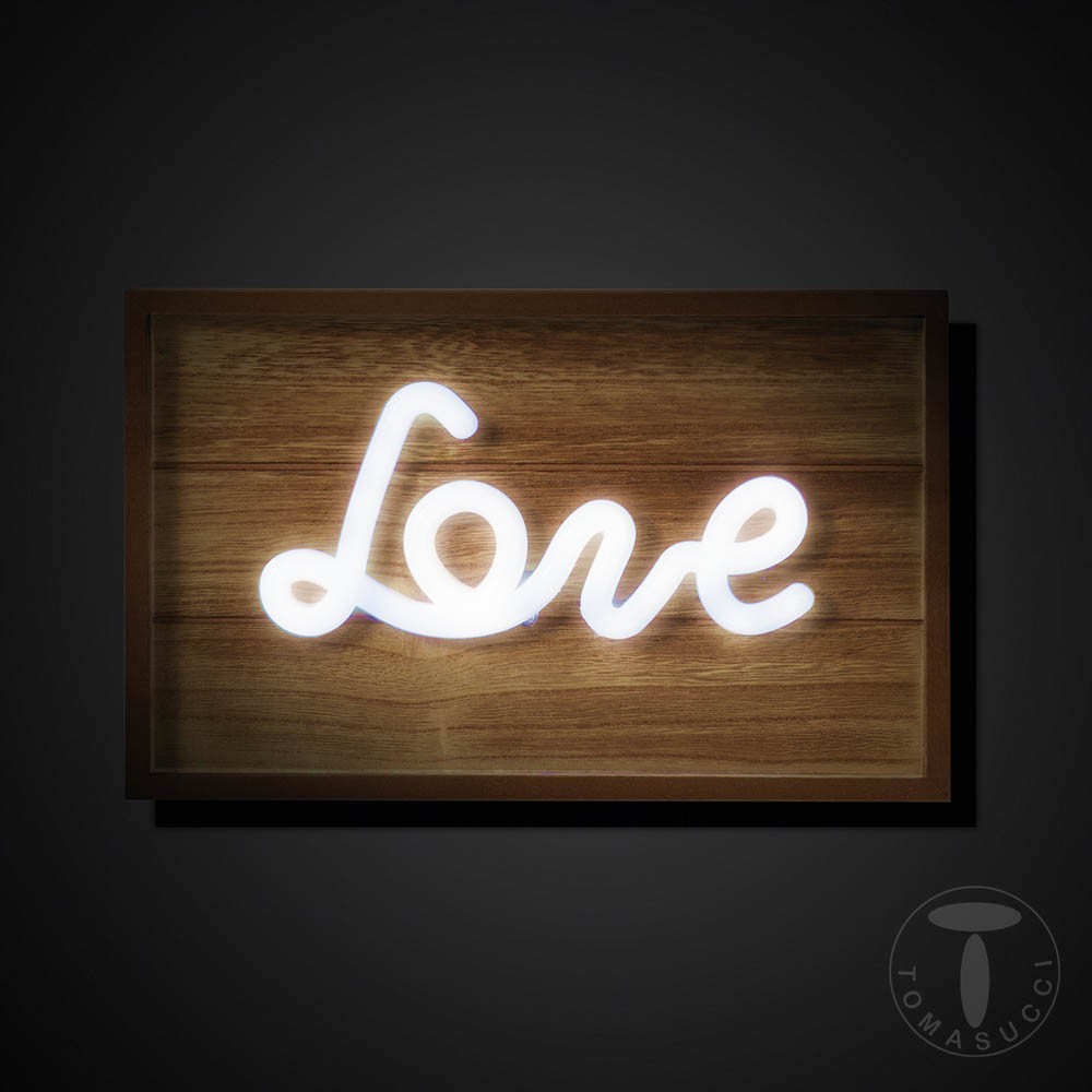 Panneau lumineux à piles Tomasucci Love pour salons ou chambres