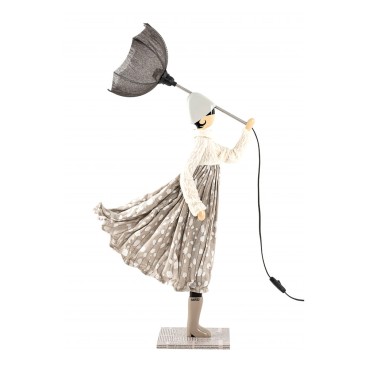Lampe Carmela de Skitso en forme de femme avec un parapluie