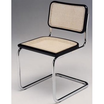 Neuauflage des Cesca-Stuhls von Marcel Breuer mit Stahl- und Rohrstruktur