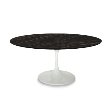 Tulip-Tisch mit neuem Konzept und extrem widerstandsfähiger Keramikplatte