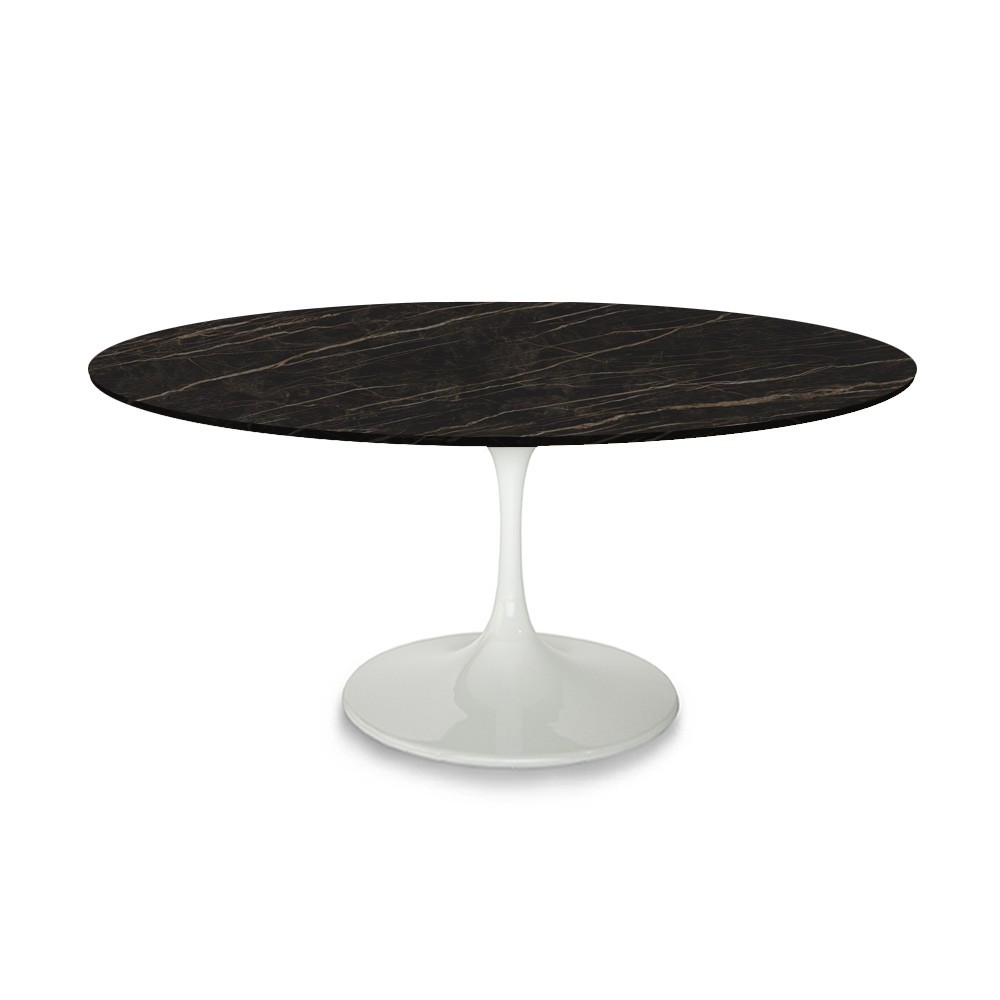 Nuevo concepto de mesa Tulip con tapa de cerámica ultrarresistente