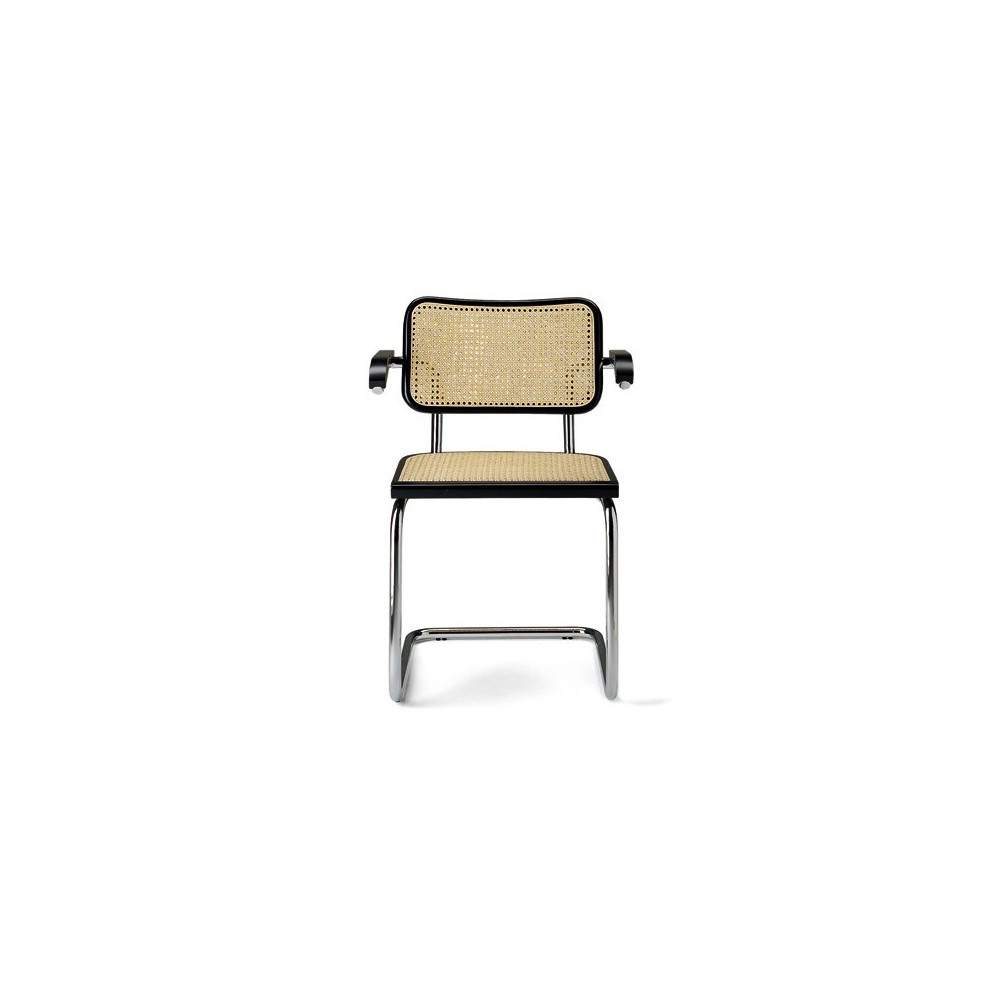 Re-edition of Cesca chair by Marcel Breuer with steel and cane structure