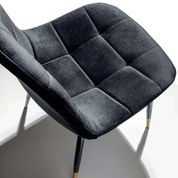 La Seggiola Cocò padded chair with metal structure